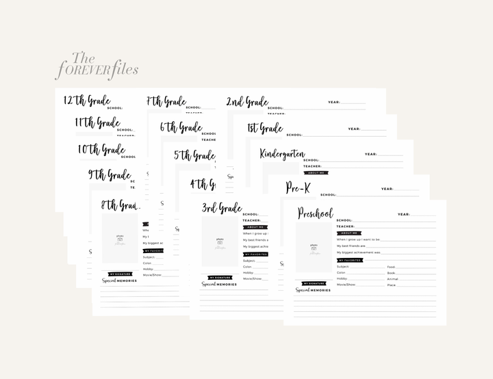 School Interview Sheets